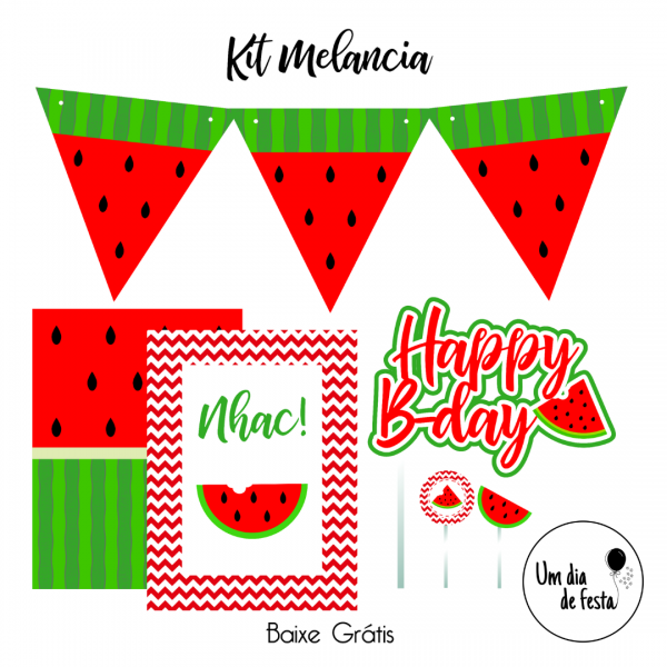 Kit digital melancia -TOPPER DOCES 2