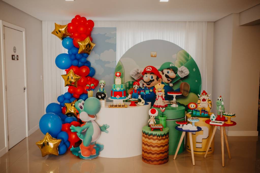 FESTA MARIO BROS - 6 anos do meu filho Noah 