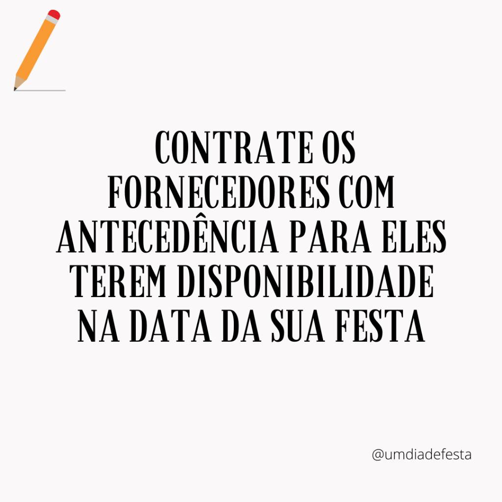 DICAS - organize sua festa!